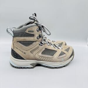 Vasque Boots Women 8 Beige Nubuck Gore Tex Waterproof Ankle Trail Hiking Outdoor